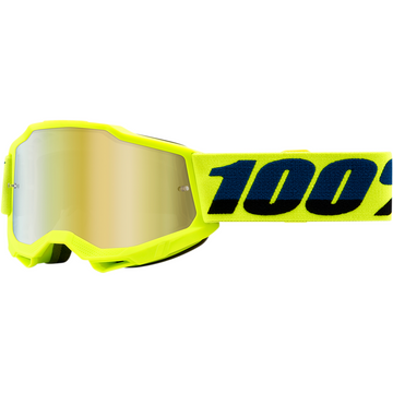 100% Youth Accuri 2 Goggles - Fluo Yellow - Gold Mirror 50025-00001