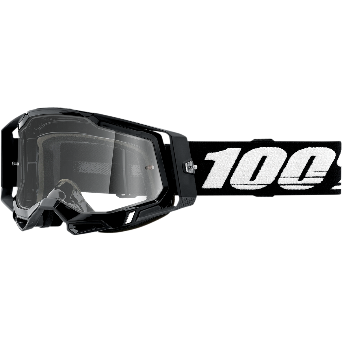 100% Racecraft 2 Goggles - Black - Clear 50009-00001