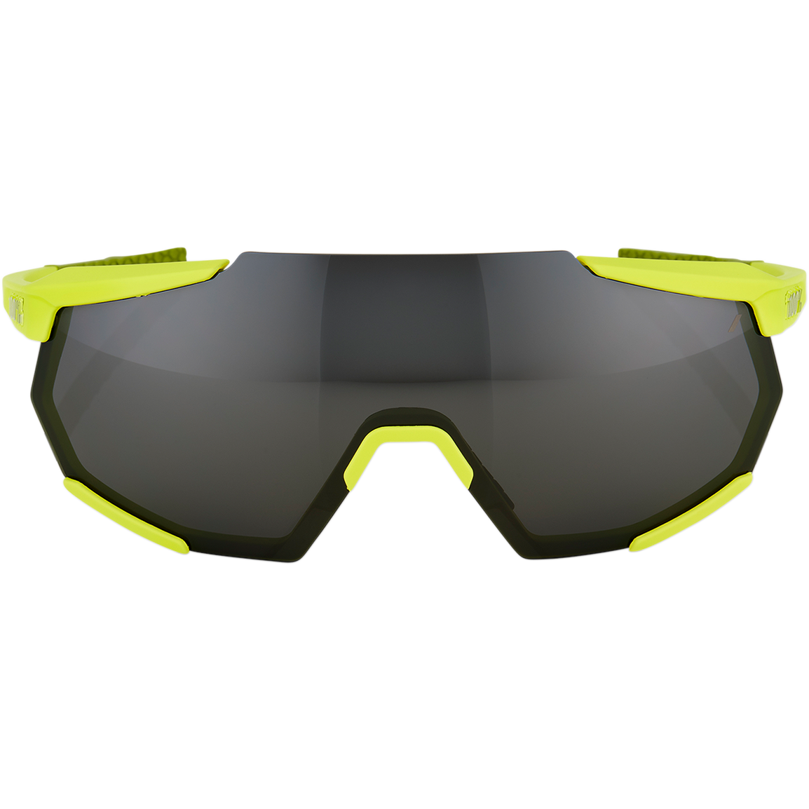 100% Racetrap Sunglasses - Yellow - Black Mirror Lens 61037-004-61