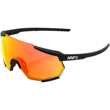 100% Racetrap Sunglasses - Soft Tact Black - Red Mirror Lens 61037-100-43