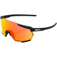 100% Racetrap Sunglasses - Soft Tact Black - Red Mirror Lens 61037-100-43