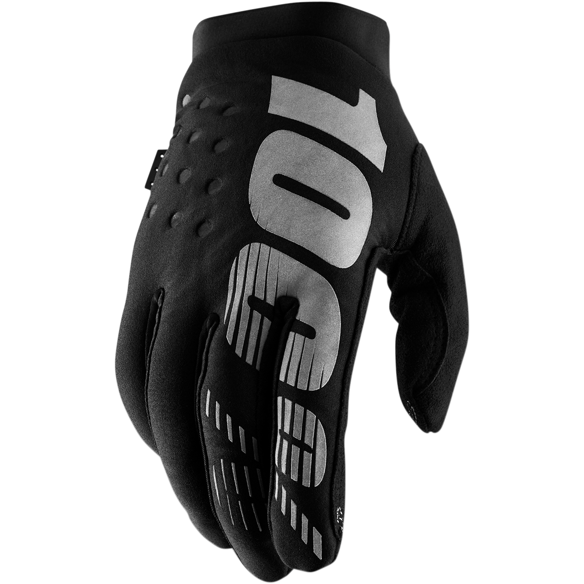 100% Brisker Gloves - Black/Gray - Large 10003-00002