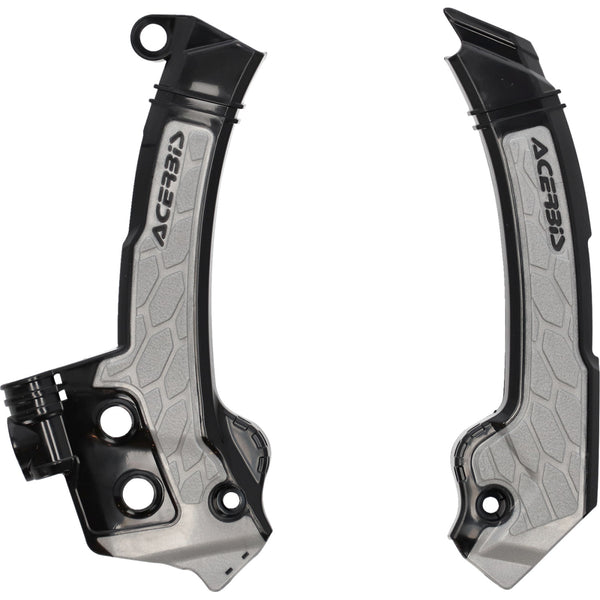 Acerbis X-Grip Frame Guards - Black/Gray - Husqvarna 2979601001