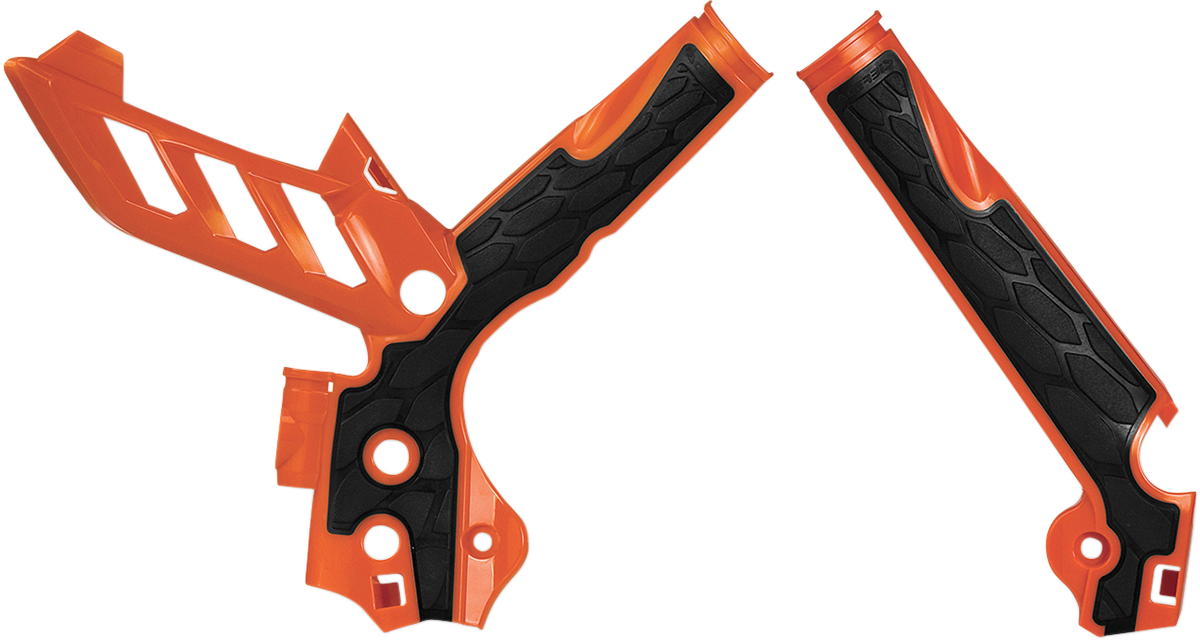 ACERBIS X-Grip Frame Guards - Orange/Black - KTM 2374251008