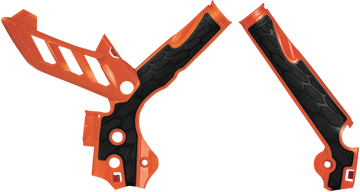 ACERBIS X-Grip Frame Guards - Orange/Black - KTM 2374251008