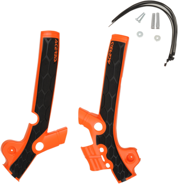 ACERBIS X-Grip Frame Guards - Orange/Black - Husqvarna | KTM 2449525225