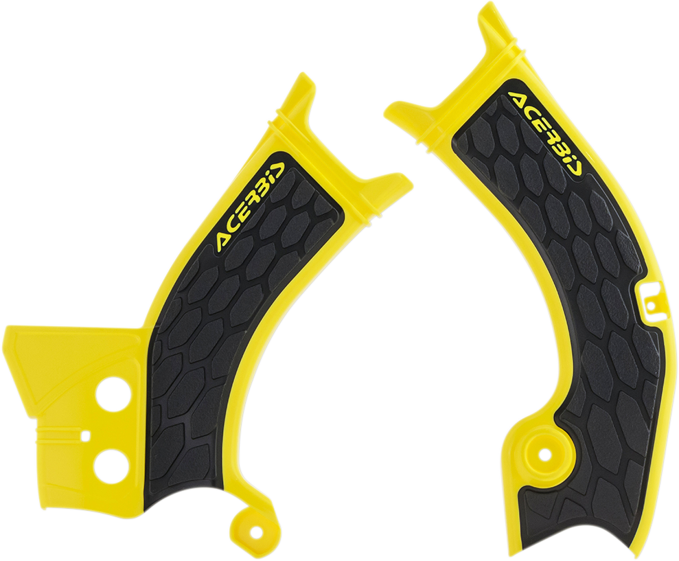 ACERBIS X-Grip Frame Guards - Yellow/Black - RM-Z 250/450 2686601017