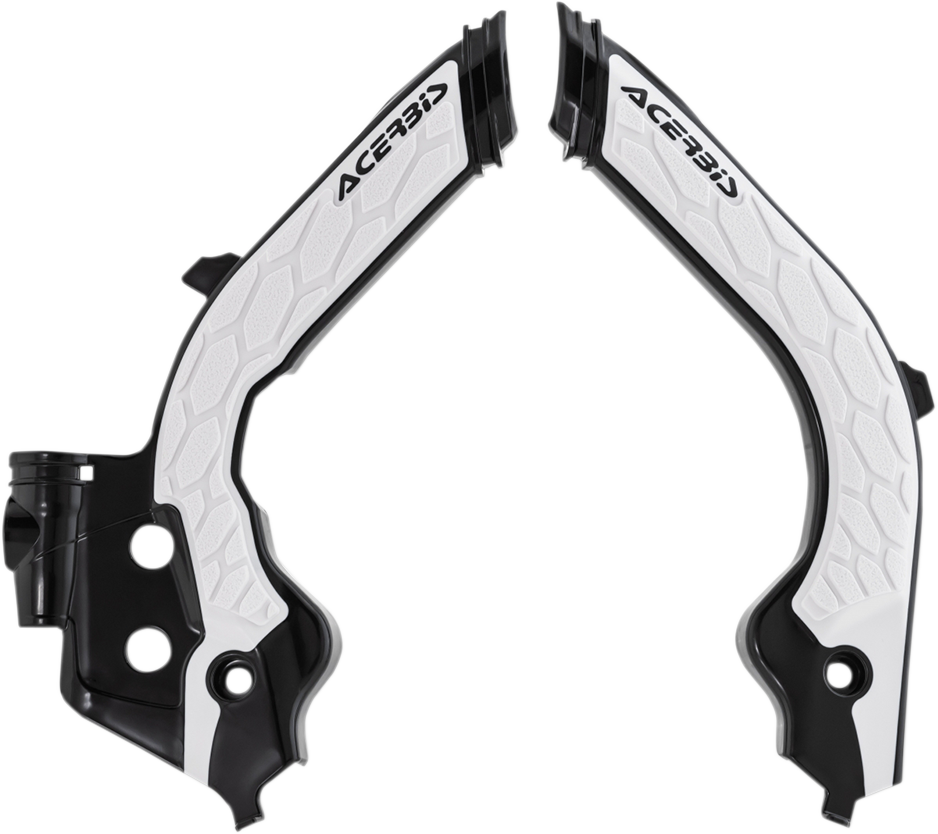 ACERBIS X-Grip Frame Guards - Black/White - Gas Gas | Husqvarna 2733451007