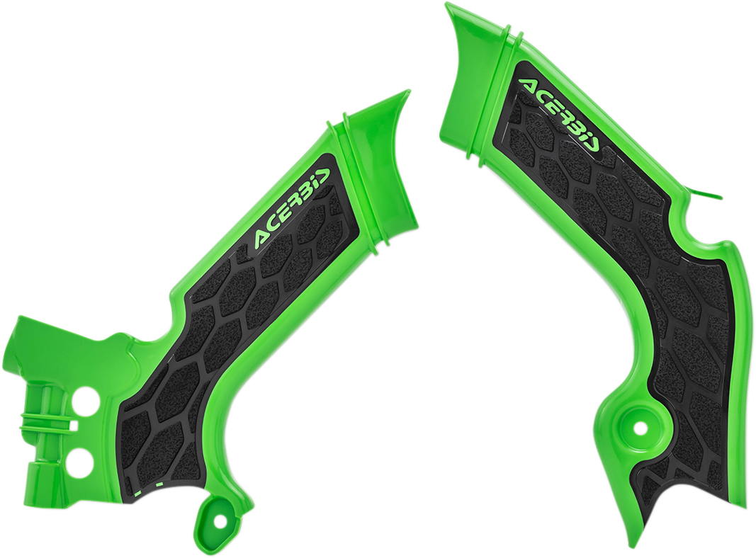 ACERBIS X-Grip Frame Guards - Green/Black - KX 250/450 2742601089