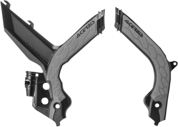 ACERBIS X-Grip Frame Guards - Black/Silver - KTM 2733441001