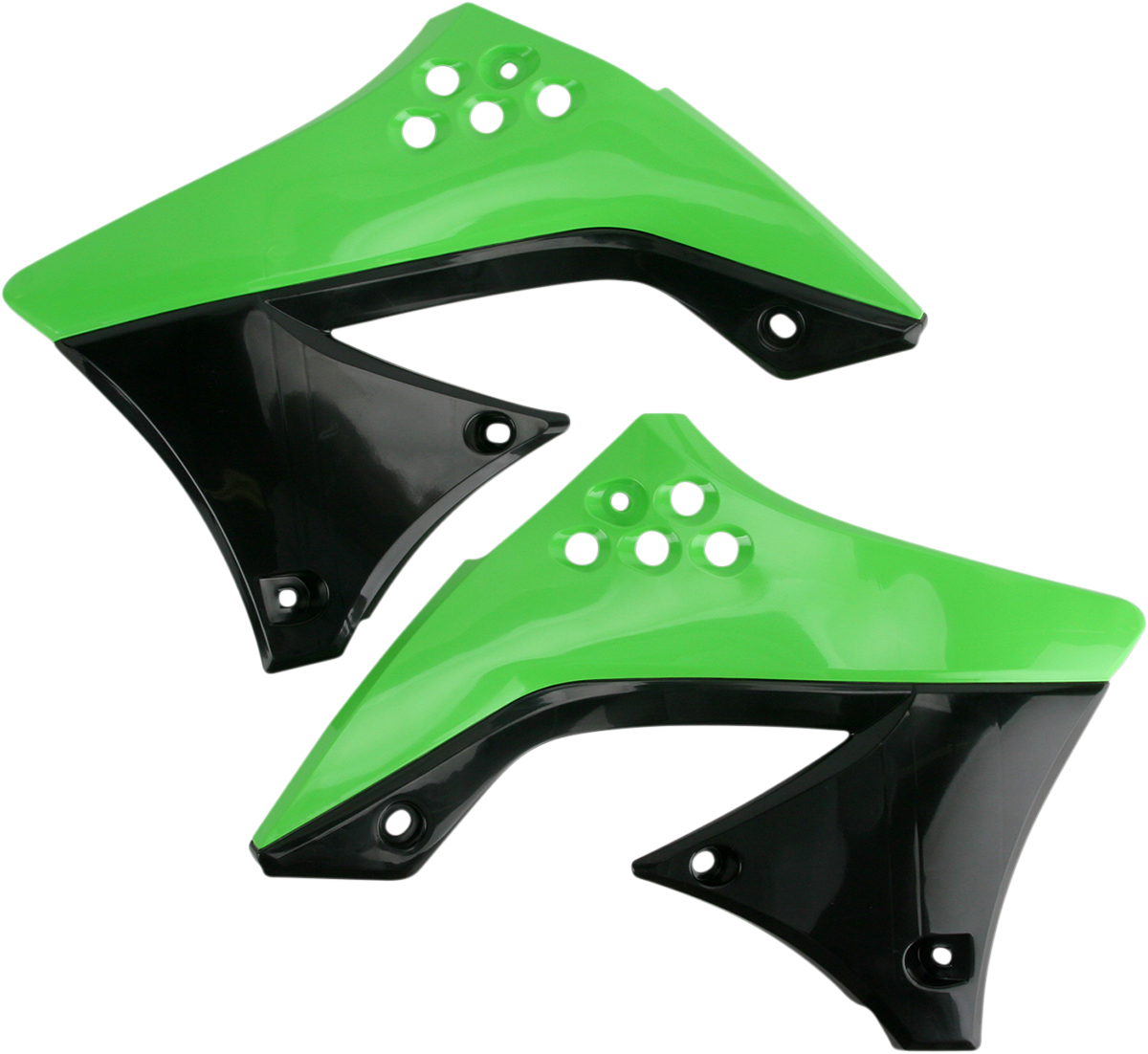 ACERBIS Radiator Shrouds - Green/Black 2141711089