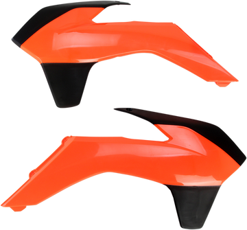 ACERBIS Radiator Shrouds - Fluorescent Orange/Black 2314254617