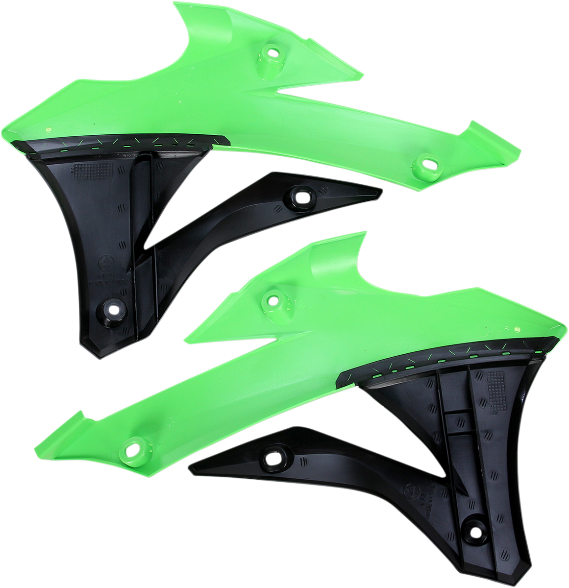 ACERBIS Radiator Shrouds - Green/Black 2374071089