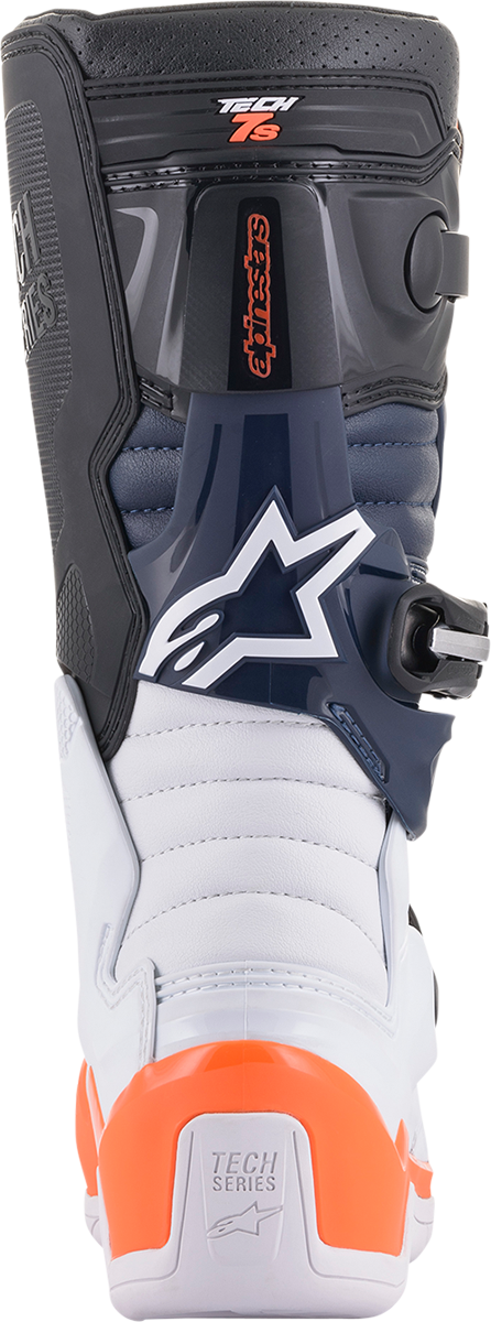 ALPINESTARS Youth Tech 7S Boots - Black/Orange/White - US 2 2015017-1241-2