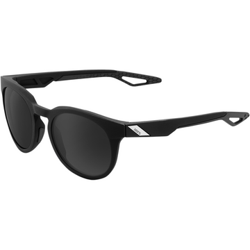 100% Campo Sunglasses - Matte Black - Smoke 61026-019-57