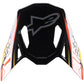 ALPINESTARS Supertech M10 Visor - Meta 2 - Gloss Black/Yellow/Orange 8981122-1549