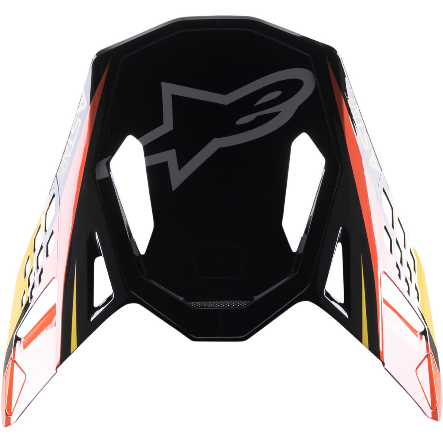 ALPINESTARS Supertech M10 Visor - Meta 2 - Gloss Black/Yellow/Orange 8981122-1549