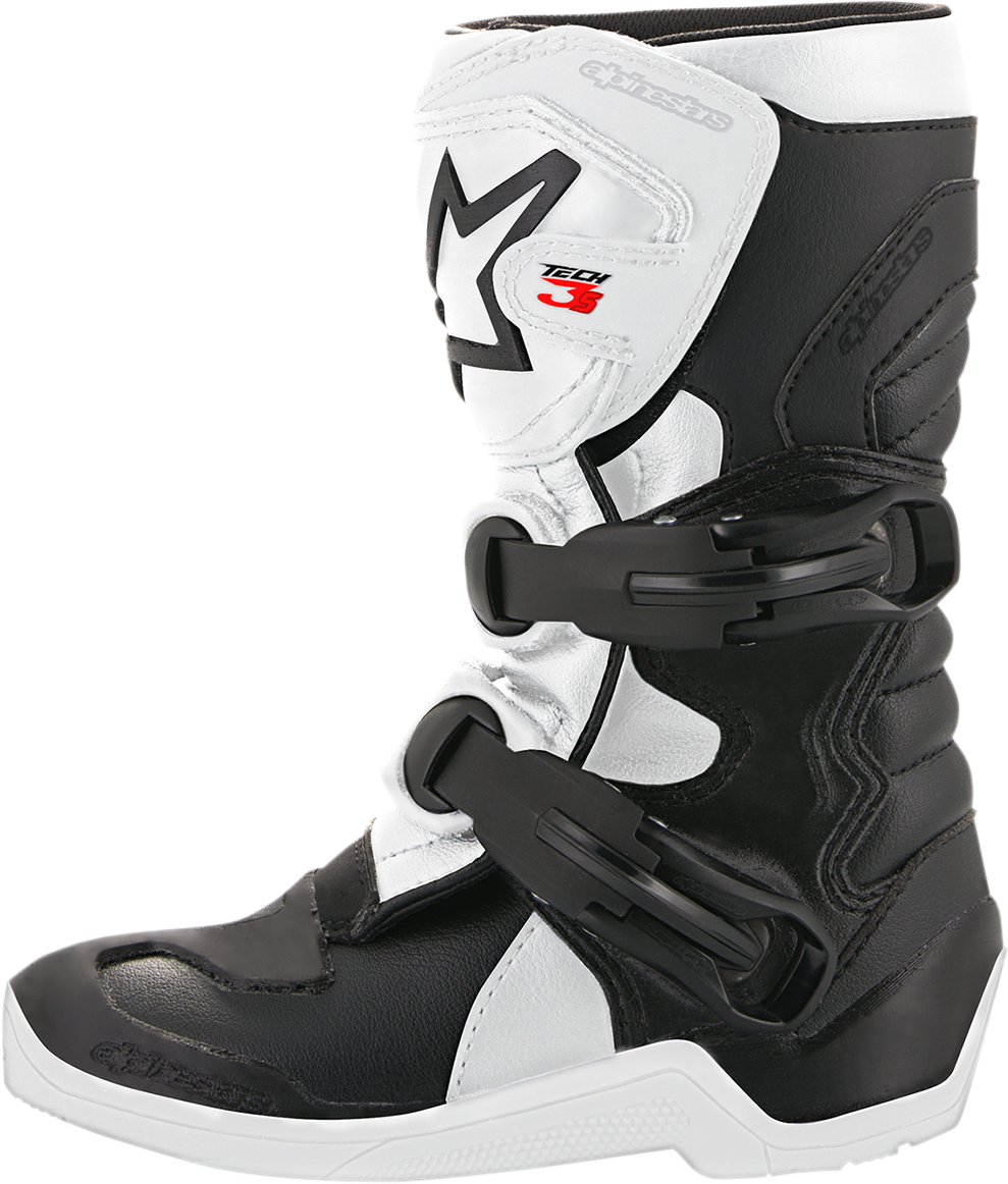 ALPINESTARS Kids Tech 3S Boots - Black/White - US 10 2014518-12-10