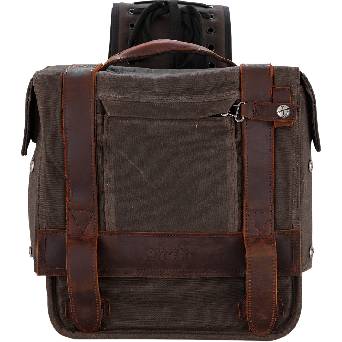 BURLY BRAND Throw-Over Saddlebag - Dark Oak B15-1002D