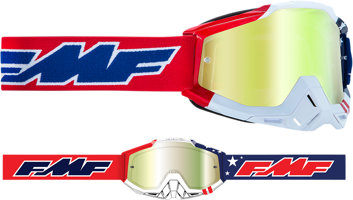 FMF PowerBomb Goggles - US of A - Gold F-50037-00006