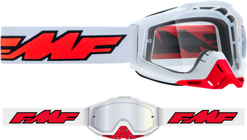 FMF PowerBomb Goggles - Rocket - White - Clear F-50036-00004