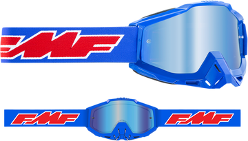 FMF PowerBomb Goggles - Rocket - Blue - Blue Mirror F-50037-00002