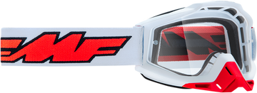 FMF PowerBomb Goggles - Rocket - White - Clear F-50036-00004