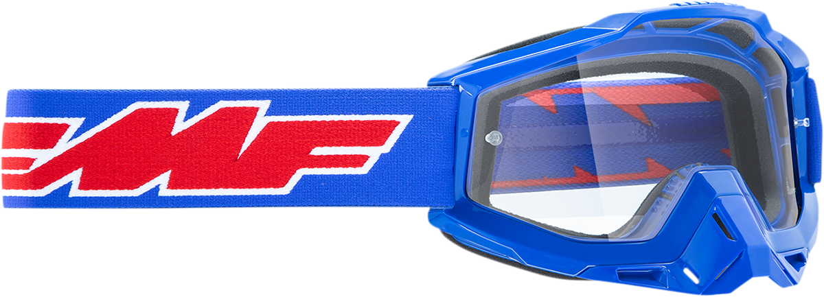 FMF PowerBomb OTG Goggles - Rocket - Blue - Clear F-50041-00002