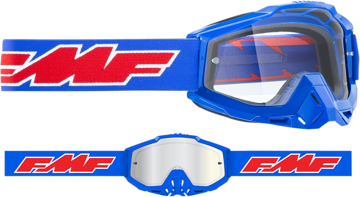 FMF PowerBomb OTG Goggles - Rocket - Blue - Clear F-50041-00002