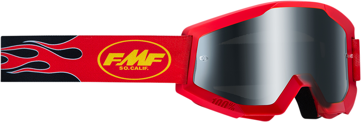 FMF PowerCore Sand Goggles - Flame - Red - Smoke F-50053-00003