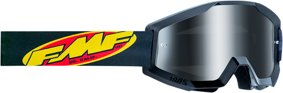 FMF PowerCore Goggles - Core - Black - Silver Mirror F-50051-00003