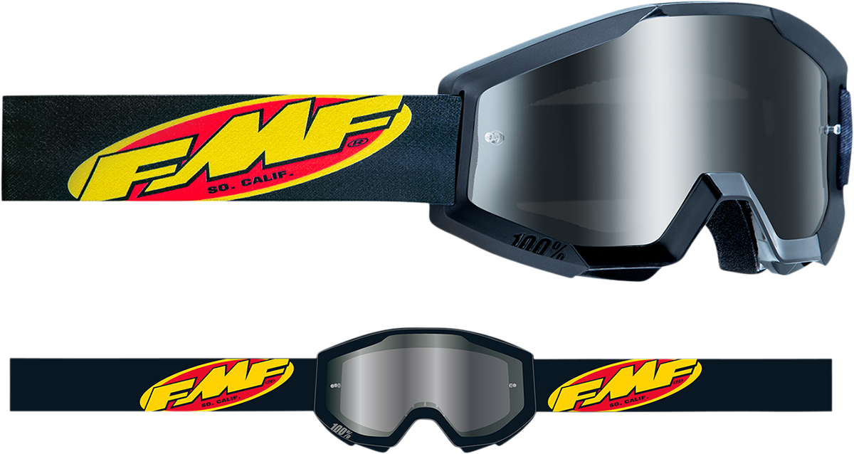 FMF PowerCore Goggles - Core - Black - Silver Mirror F-50051-00003