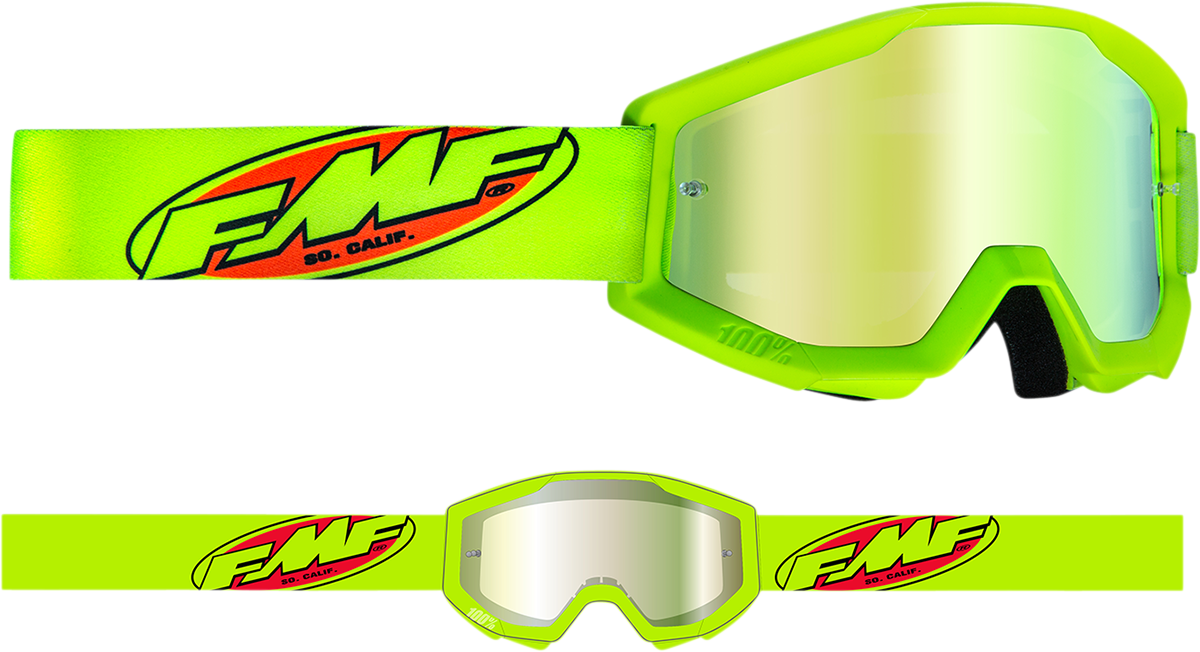 FMF PowerCore Goggles - Core - Yellow - Gold Mirror F-50051-00006