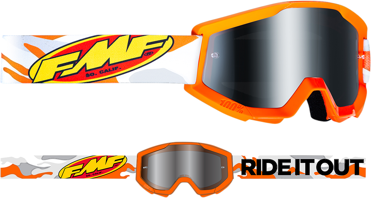 FMF PowerCore Goggles - Assault - Gray - Silver Mirror F-50051-00002