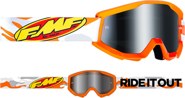 FMF PowerCore Goggles - Assault - Gray - Silver Mirror F-50051-00002