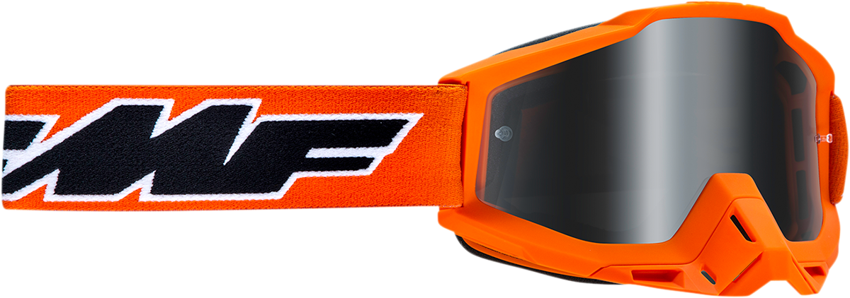 FMF Youth PowerBomb Goggles - Rocket - Orange - Silver Mirror F-50048-00003