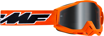 FMF Youth PowerBomb Goggles - Rocket - Orange - Silver Mirror F-50048-00003