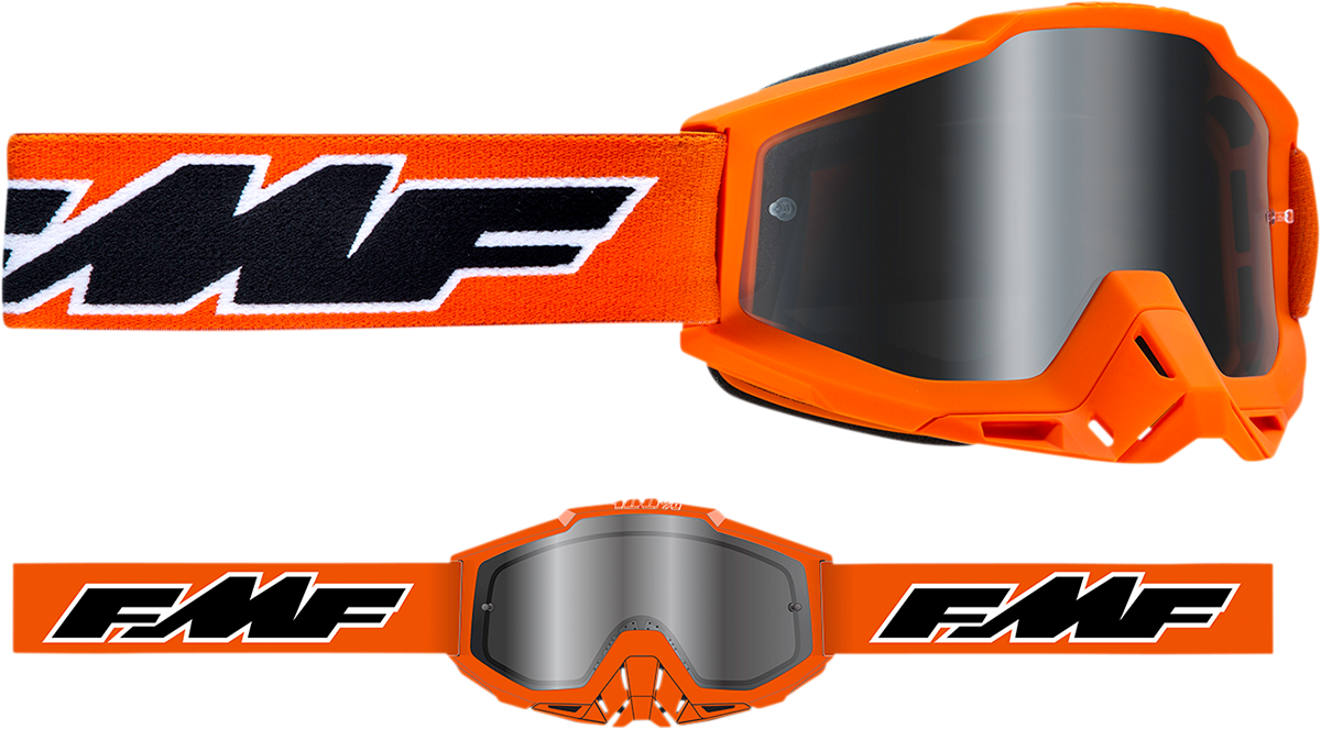 FMF Youth PowerBomb Goggles - Rocket - Orange - Silver Mirror F-50048-00003