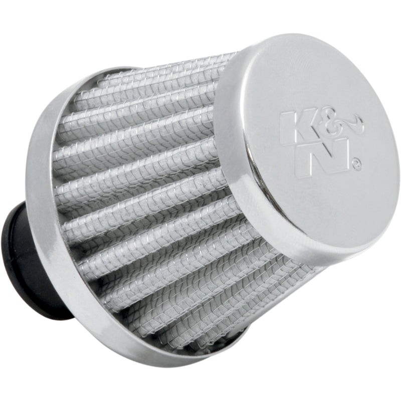 K & N Rubber Base Crankcase Vent Filter - White - 3/8" ID 62-1600WT