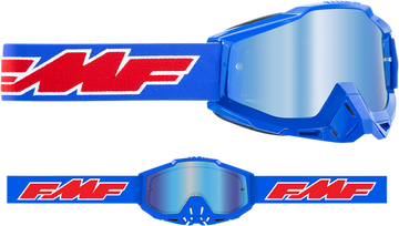 FMF Youth PowerBomb Goggles - Rocket - Blue - Blue Mirror F-50048-00002