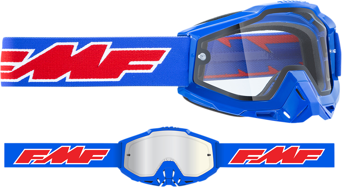 FMF PowerBomb Enduro Goggles - Rocket - Blue - Clear F-50038-00002