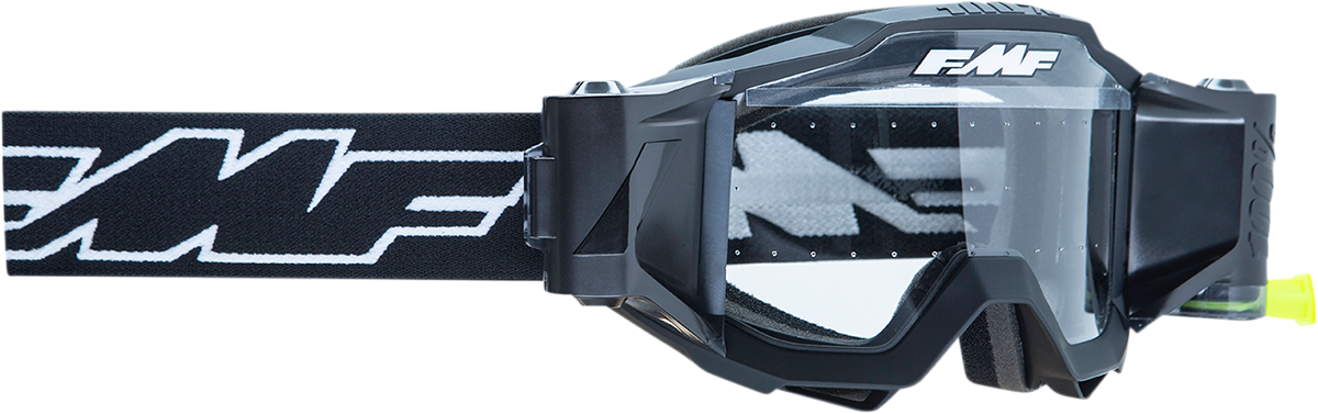 FMF Youth PowerBomb Film System Goggles - Rocket - Black - Clear F-50049-00001