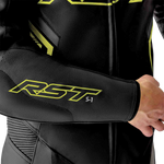 RST S1 D3O CE Leather Suit - Black/Grey/Fluro Yellow - L