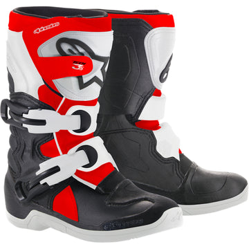 ALPINESTARS Youth Tech 3S Boots - Black/White/Red - US 10 2014518-1231-10