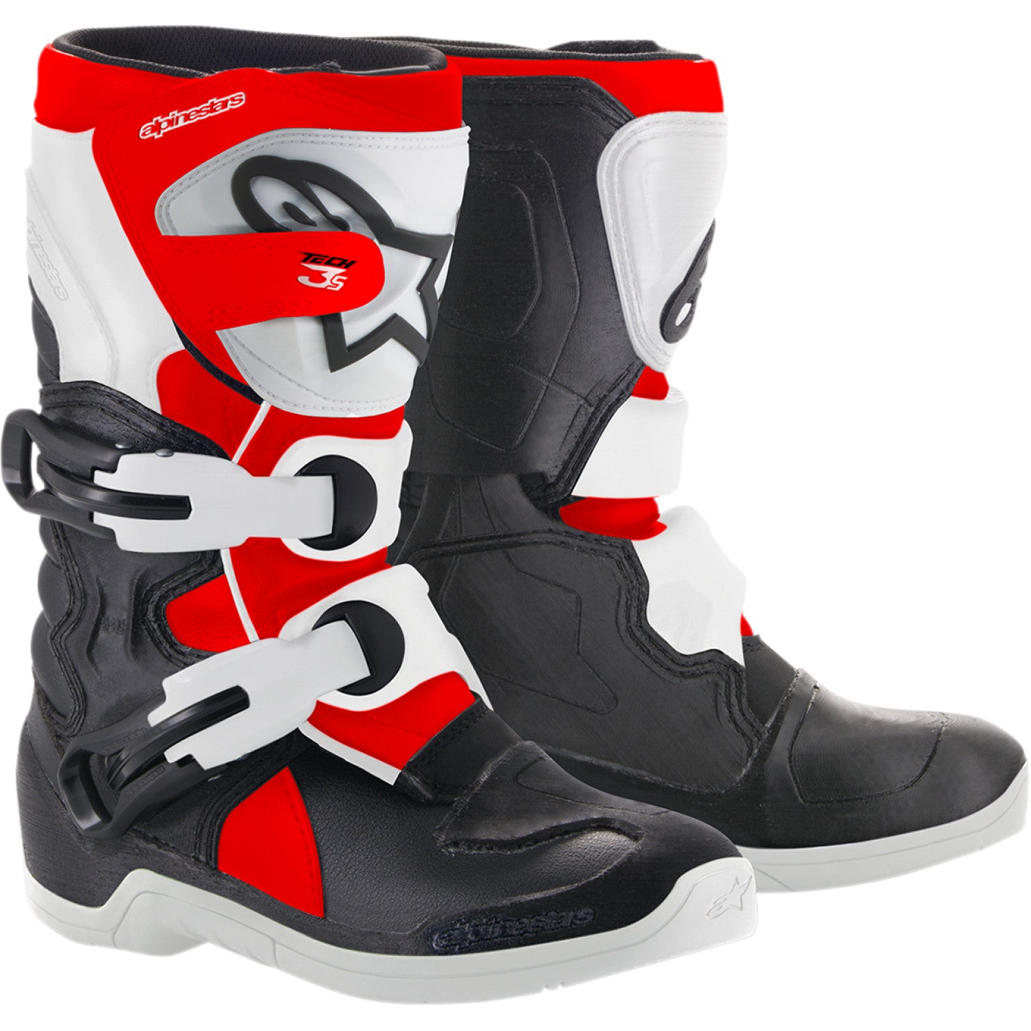 ALPINESTARS Youth Tech 3S Boots - Black/White/Red - US 12 2014518-1231-12