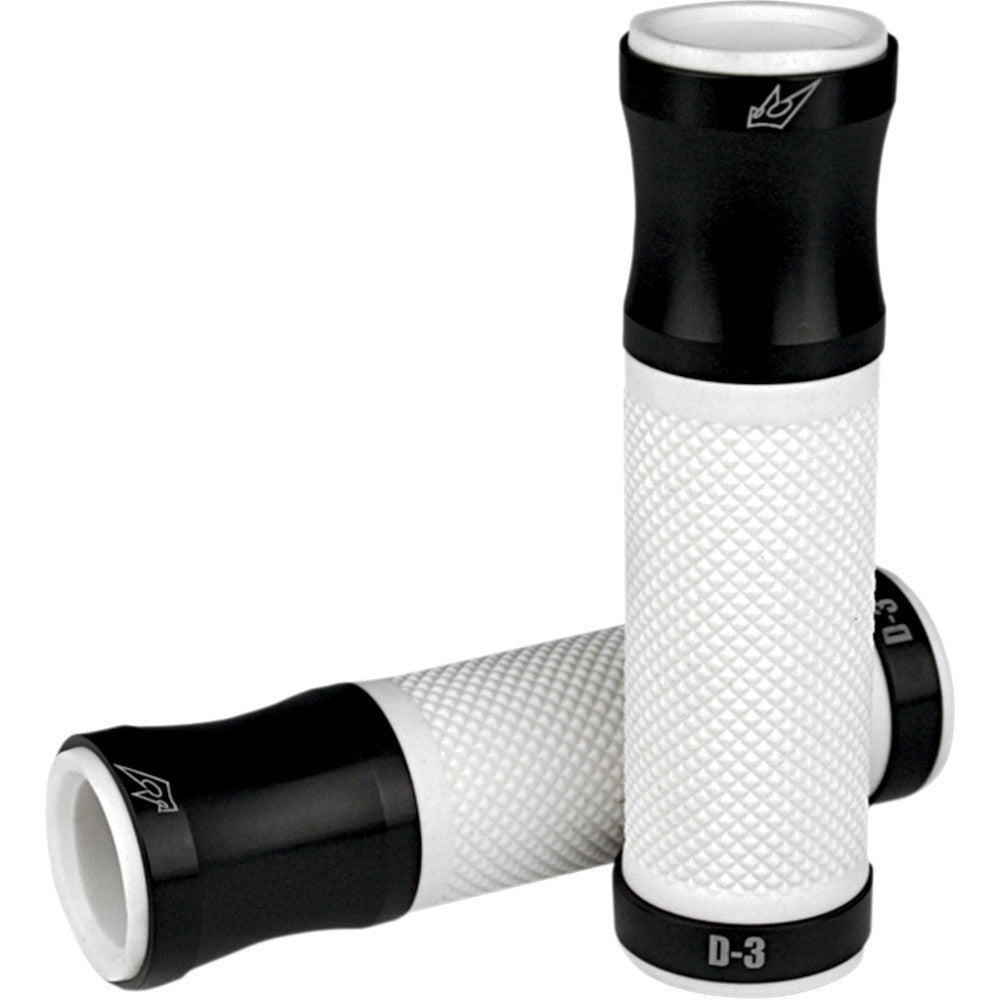 DRIVEN RACING 7/8" D3 Grips - Black/White D3BK/WT