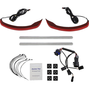 Custom Dynamics Saddlebag Lights - Low Profile - Red Lens - Indian CD-IND-SPR-V2-R