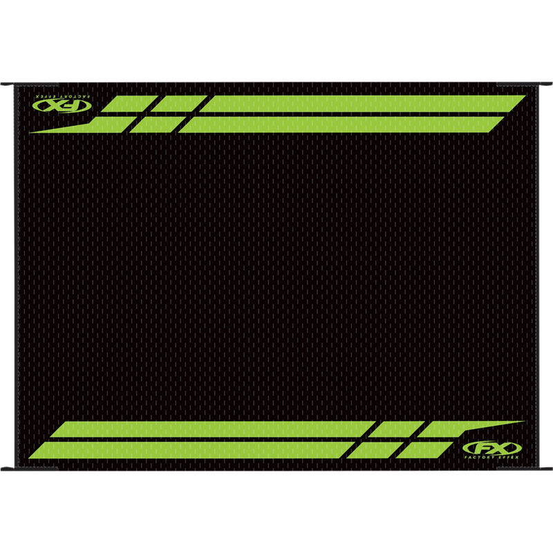 FACTORY EFFEX RV Mat - Black/Green - Kawasaki 22-45130