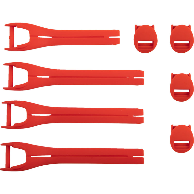 Moose Racing Qualifier Boot Strap Kit - Red - Size 7-9 3430-1013