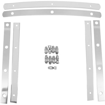 Memphis Shades Slim Windshield Hardware Straps - Stainless Steel MEM0914